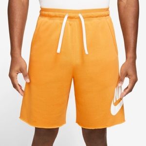 NIKE MENS ORANGE JOGGER SWEAT-SHORTS